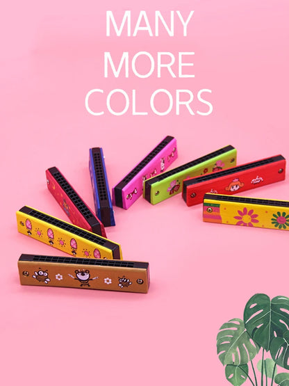 Children Wooden Harmonica Musical Instrument Toys