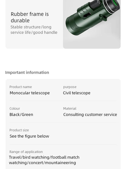 Portable Zoom HD 5000M Telescope Folding Long Distance