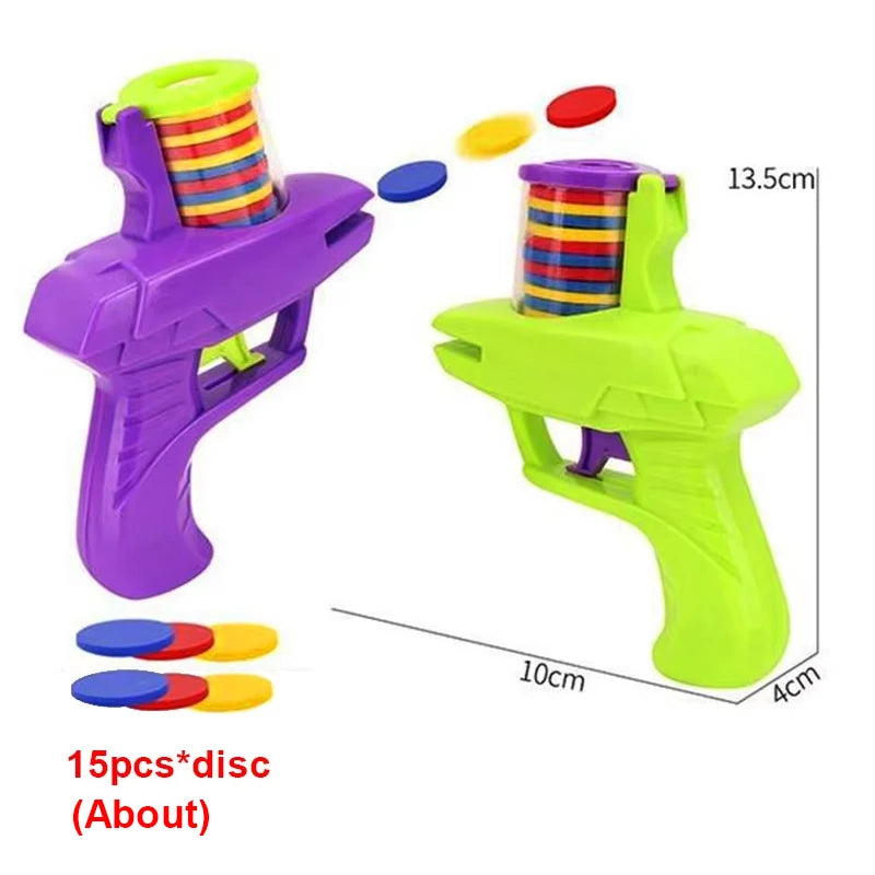 Kids Outdoor Game Foam Disc Gun Toy Flying