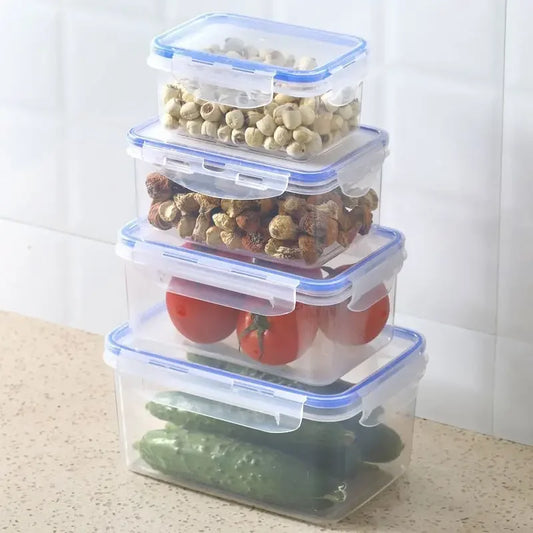 Sealed rectangular refrigerator storage box