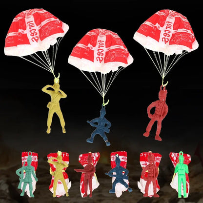 15Pcs Mini Hand Throwing Soldiers Parachute Outdoor Flying Toys