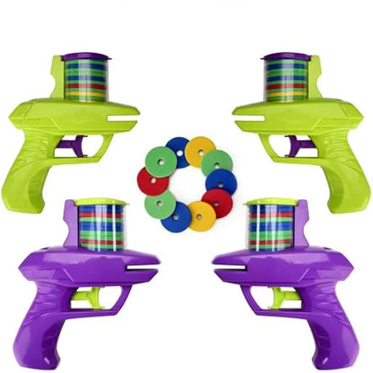 Kids Outdoor Game Foam Disc Gun Toy Flying
