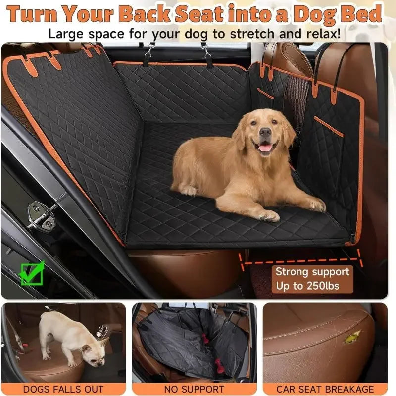 Hard Bottom Dog Car Seat Cover Waterproof