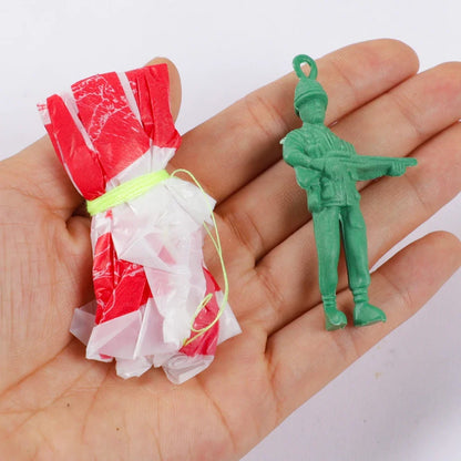 15Pcs Mini Hand Throwing Soldiers Parachute Outdoor Flying Toys