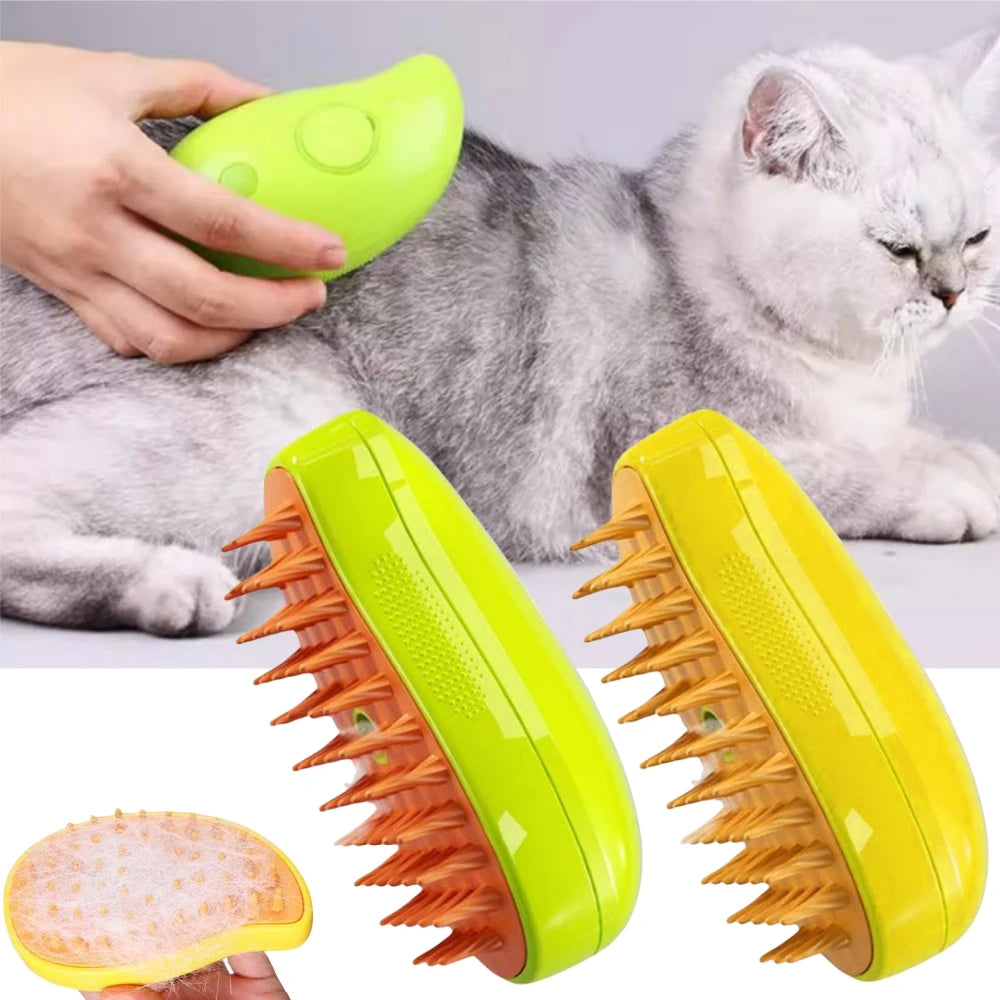 Cat Steam Brush Steamy Dog Brush 3 in 1 Electric Spray