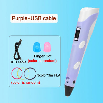 3D Pen Drawing Printing Pen With LCD Screen