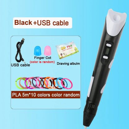3D Pen Drawing Printing Pen With LCD Screen
