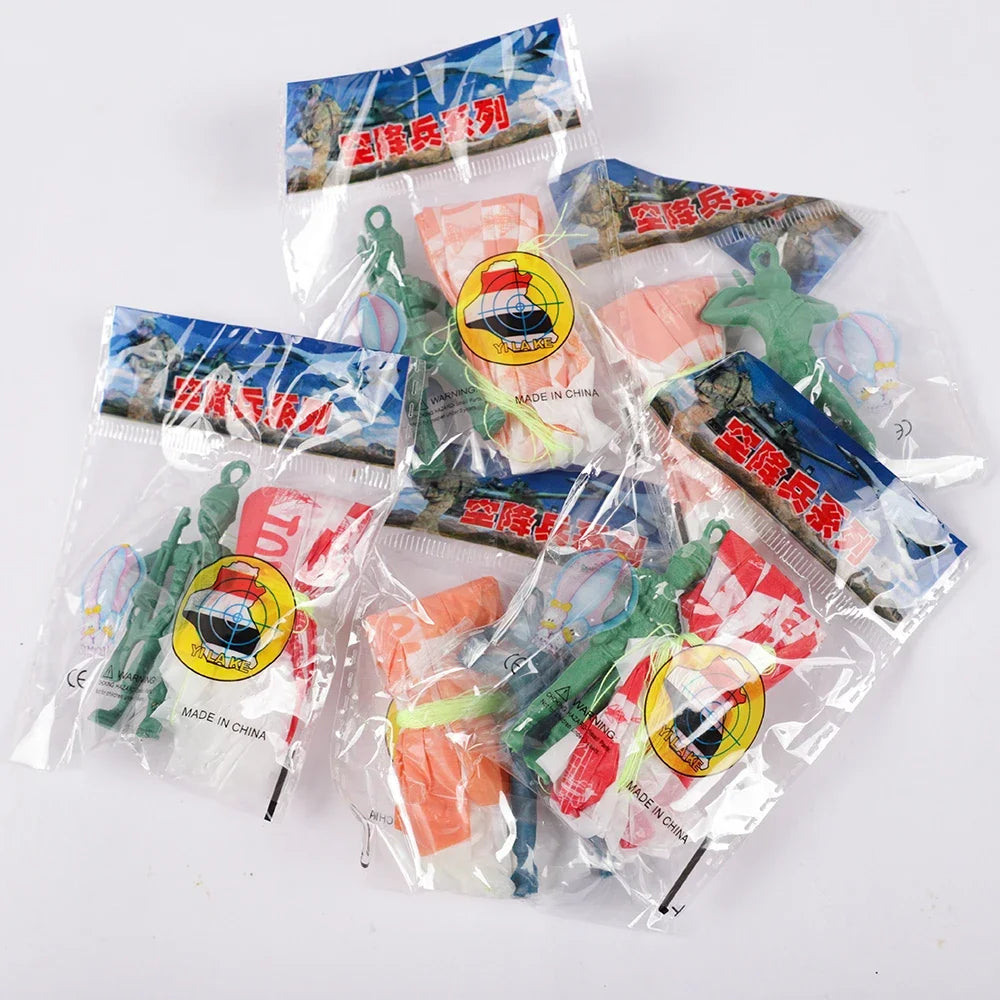 15Pcs Mini Hand Throwing Soldiers Parachute Outdoor Flying Toys