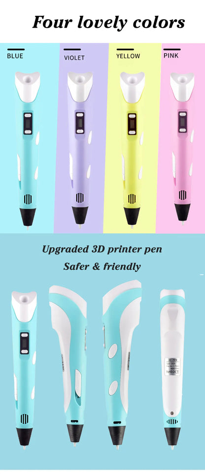3D Pen Drawing Printing Pen With LCD Screen