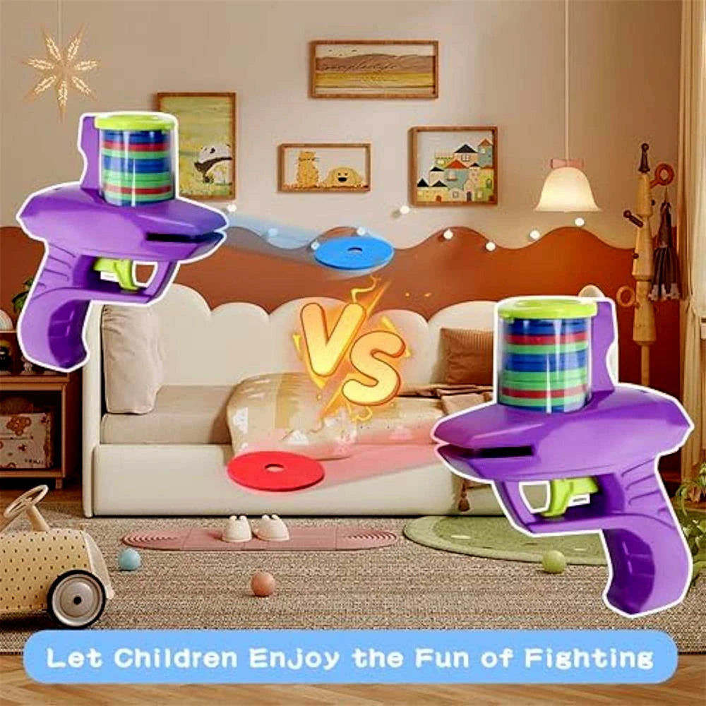 Kids Outdoor Game Foam Disc Gun Toy Flying