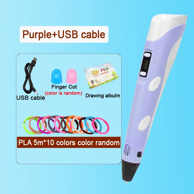 3D Pen Drawing Printing Pen With LCD Screen