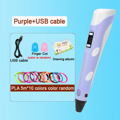 3D Pen Drawing Printing Pen With LCD Screen