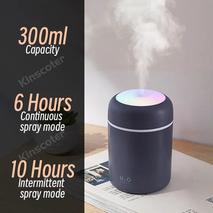 300ml H2O Air Humidifier Portable Mini USB Aroma Diffuser