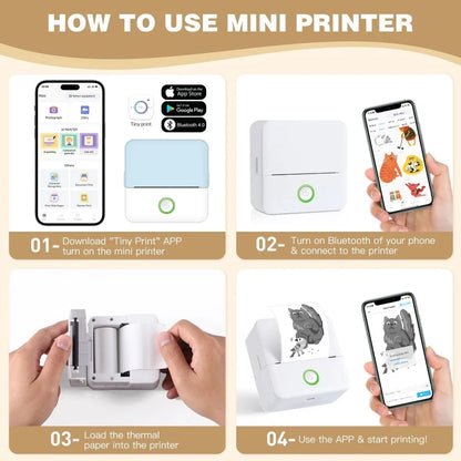 X6 mini HD portable printer sticker label Bluetooth pocket