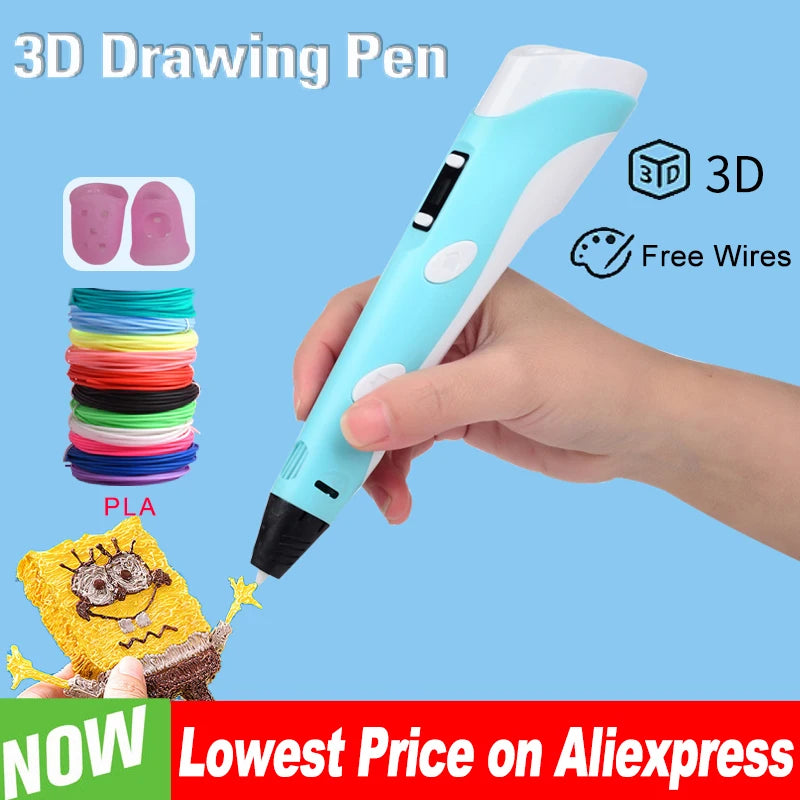 3D Pen Drawing Printing Pen With LCD Screen