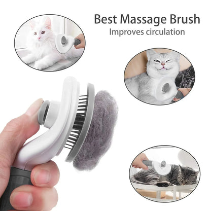 Pet Dog Brush Cat Comb Self Cleaning Pet